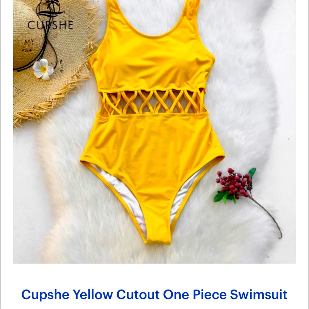 One piece cutout bathing suit Cupshe